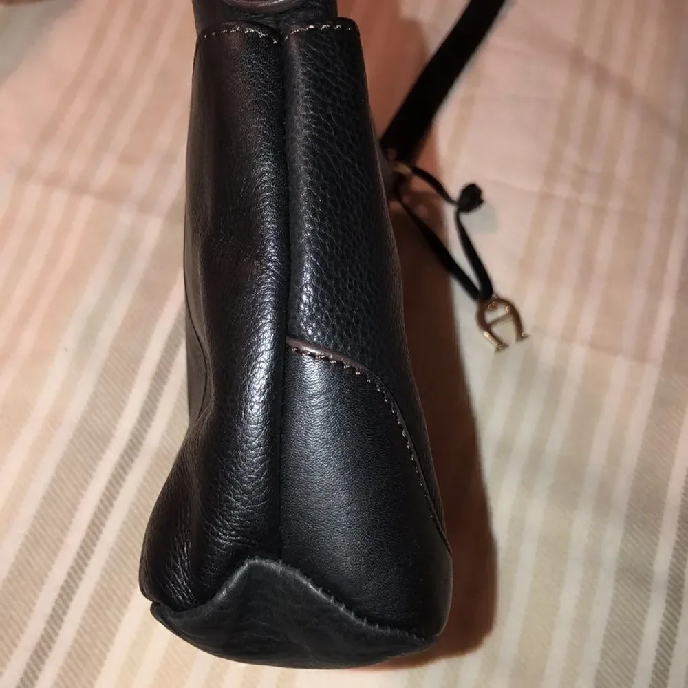 Etienne Aigner Genuine Leather Black Hobo Bag